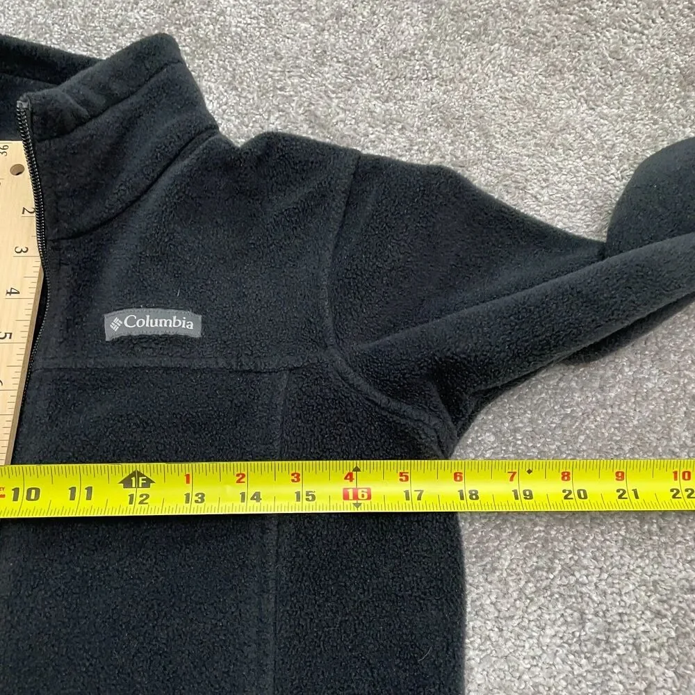 Columbia Steens Mountain Fleece Jacket Boys Youth Large Black Full Zip Outdoor - Picture 8 of 10